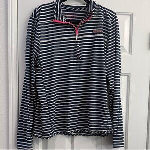 Vineyard Vines Navy and White Striped Shep Shirt